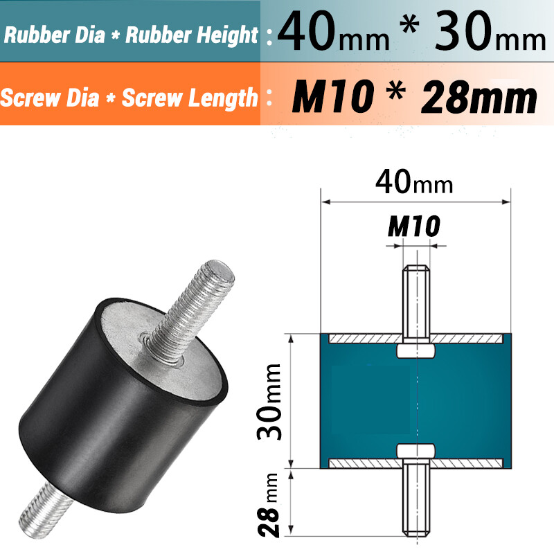PATIKIL 8x Gummistollen Stoßdämpfer M6 - Anti-Vibration Für Maschinen