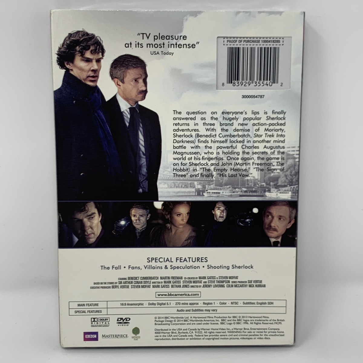 Sherlock Season Three 2 DVD Set - Unopened New Benedict