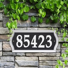 14341 Nite Bright Ashland Reflective Address Numbers Sign Black/silver