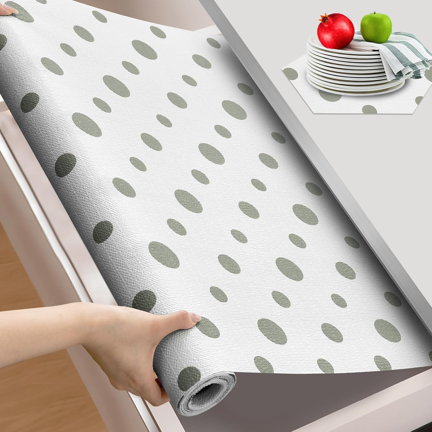 Non Slip Kitchen Cabinet Shelf Drawer Liner Non Adhesive Shelf Paper-image