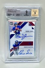 Daniel Jones/Darius Slayton 2019 Donruss Optic Rookie Dual Autographs /25 BGS 9