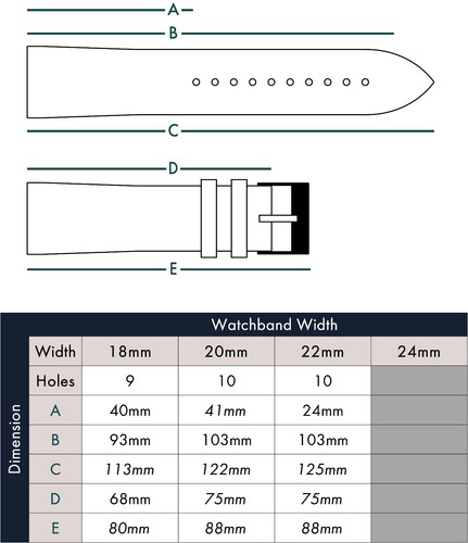 Correa de reloj vintage de gamuza de cuero - marrón oscuro - 18, 20 y 22 mm - Imagen 9 de 10