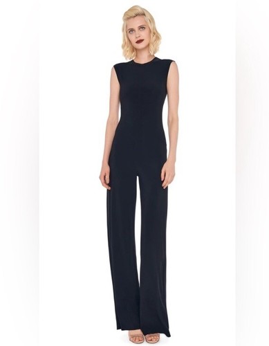 NORMA KAMALI Black Sleeveless Stretch Jumpsuit, Size SMALL - Picture 6 of 12