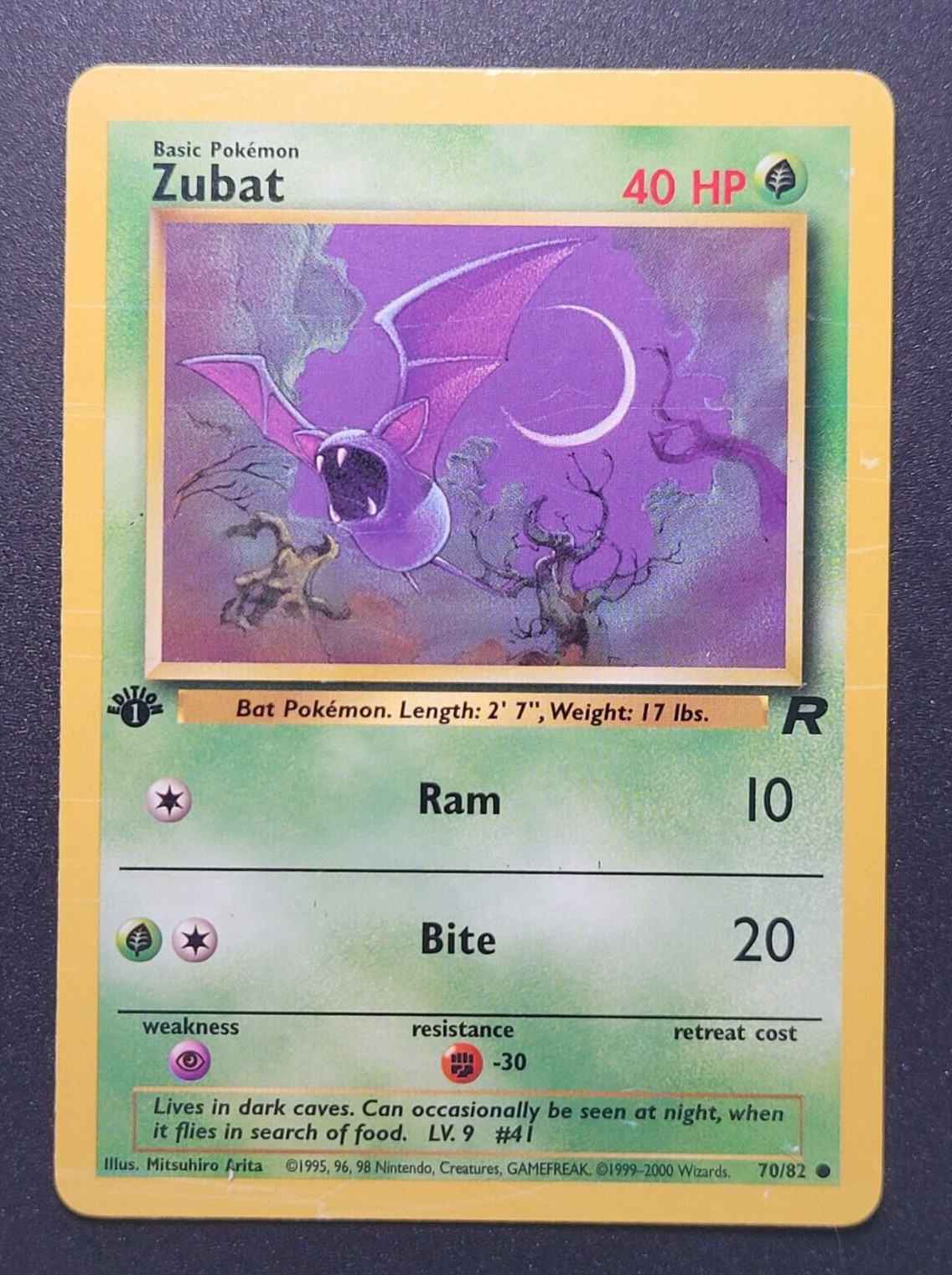 Zubat Team Rocket (1st edition) 70/82 - Pokémon TCG WOTC - NM