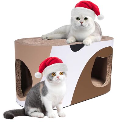 Big Cat Scratcher Lounge, Corrugated Cardboard Cat Scratcher House