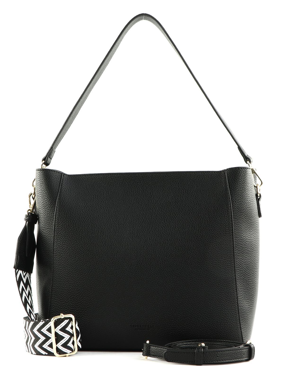SEIDENFELT MANUFAKTUR cross body bag Persby Hobo Bag Black / Gold