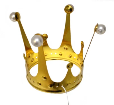 Krone Gold Metallkrone Krönchen Prinzessinnenkrone Märchen Königin 126146013F - Bild 1 von 4