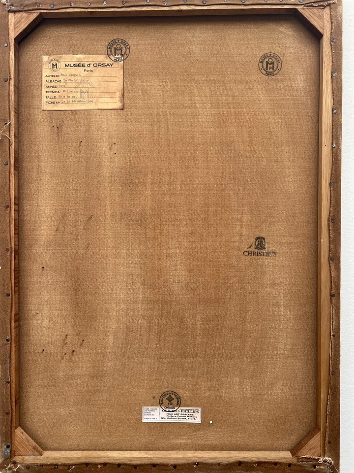 Pintura al óleo sobre lienzo firmada y estampada de Paul Gauguin (hecha a mano) 20 x 28 pulgadas Foto 3 de 4
