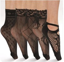 Netz SöckchenFeinsöckchen  Komfortbund Nylon Netz Söckchen 36–39 Schwarz 10 Paar