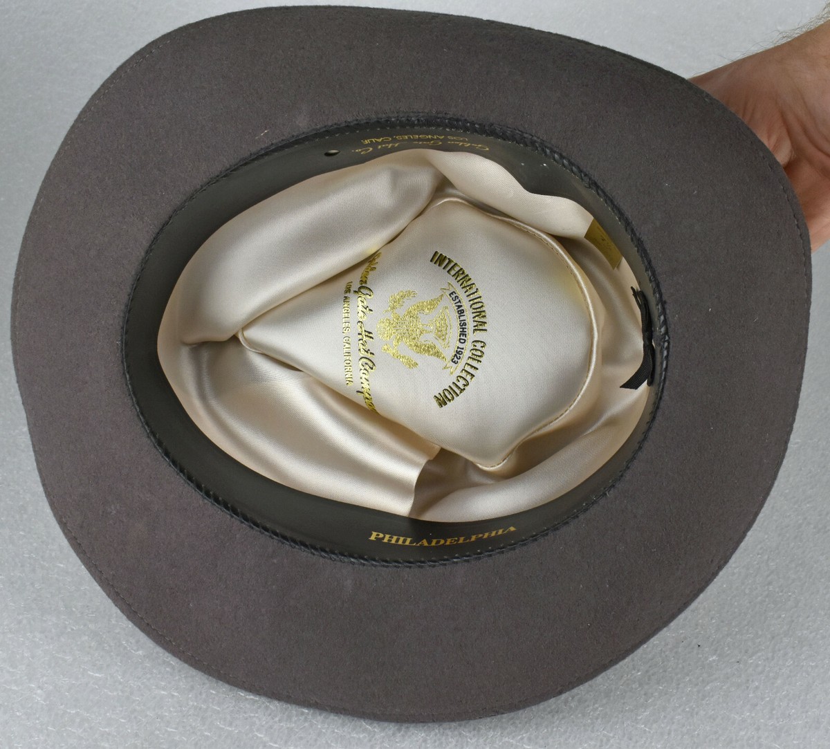Vintage Golden Gate Hat Company 100% Wool Fedora Hat Gray 7 