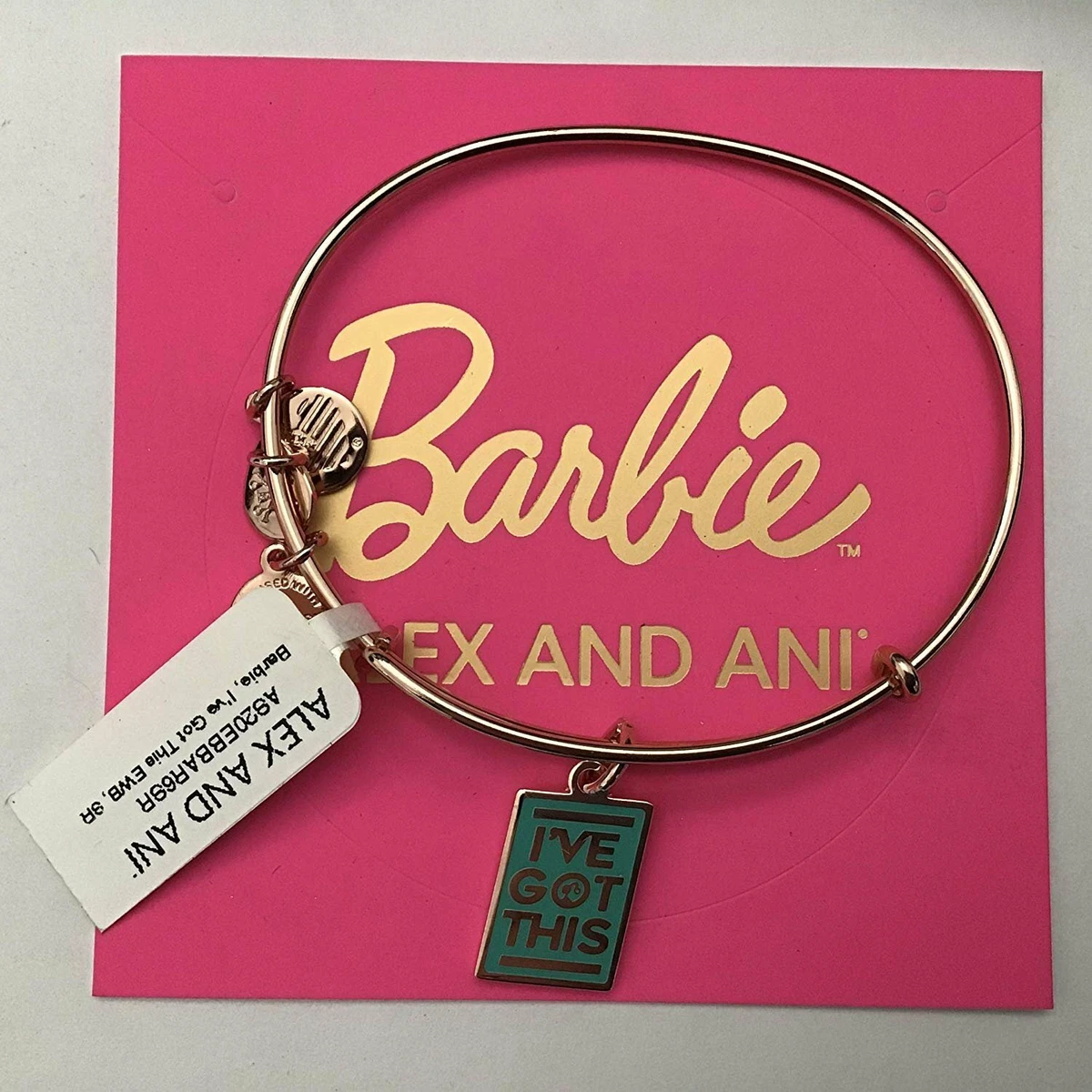 Alex and Ani Barbie Bangle Bracelet I've Got This Shiny Rose gold Finish  NWTBC | eBay