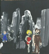 Downtown scene no. 38  by William Mayer new york artist surreal  impressionist