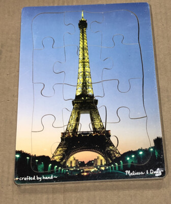 Melissa & Doug Wooden World Landmark Puzzle Eiffel Tower 12 Piece