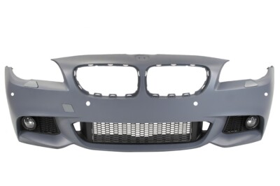 For BMW 11-13 PRE-LCI F10 5 Series, M-SPORT Style Front Bumper w/ PDC +Fog Light