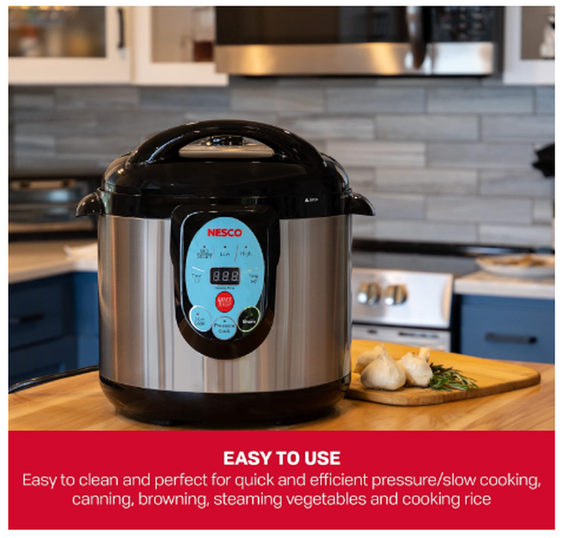 NESCO NPC9 Smart Electric Pressure Cooker and Canner, 9.5 Quart