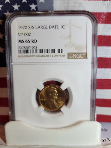 1970-S/S Lincoln Mem. Cent  **NGC MS 65 RD** ' Freshly Graded Means New Holder'