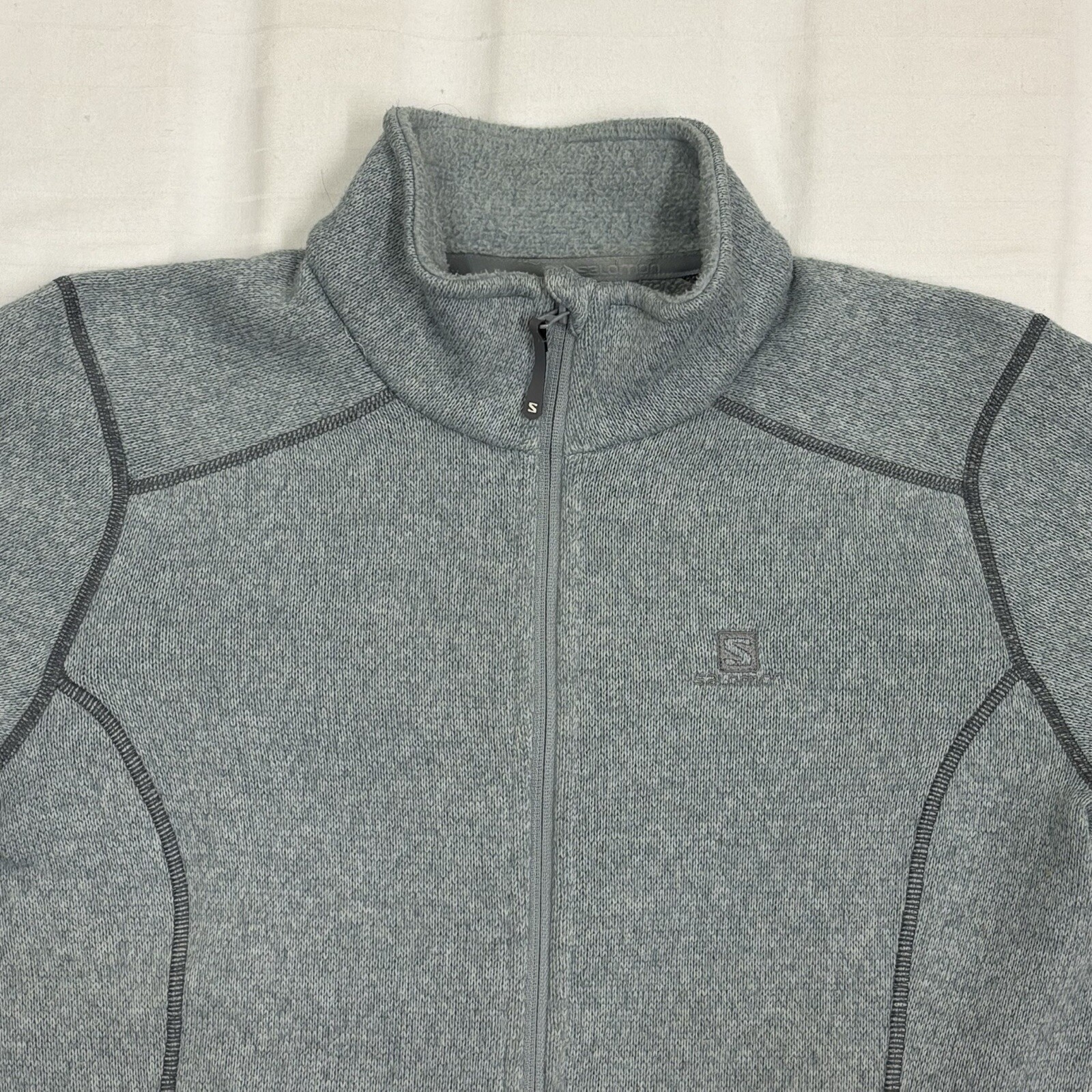 salomon giacca pile donna taglia m colore grigio