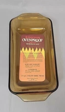 Anchor Hocking 1 1/2 pt Utility Dish Amber Glass #427