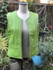 Womens Leather Vest Maxima Sz M