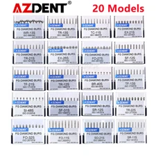 100pcs AZDENT Dental FG Super Coarse Diamond Burs for High Speed Handpiece