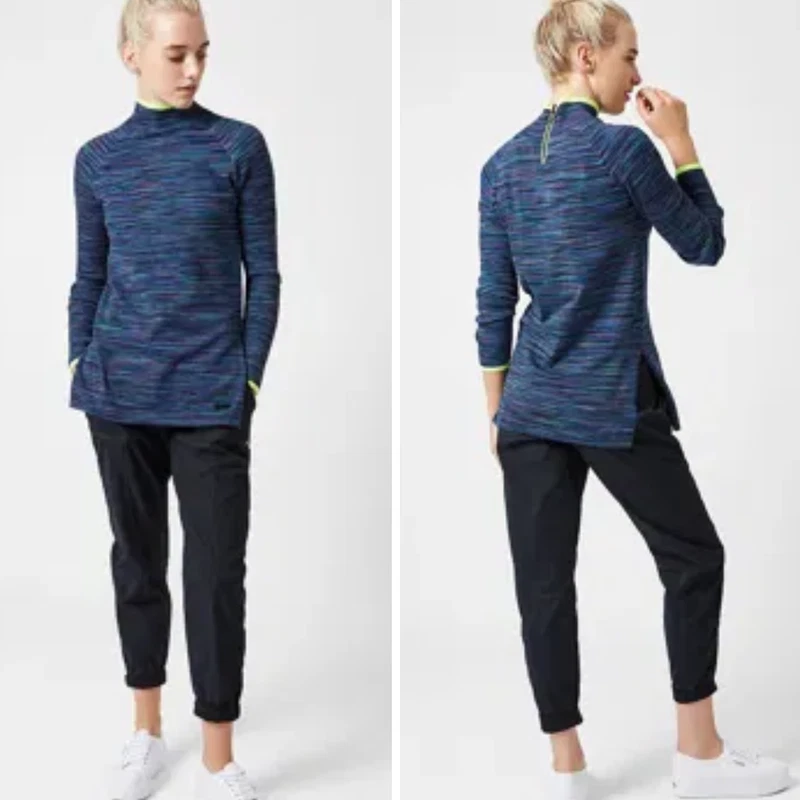 sweaty-betty mindy knitted space dye zipped back active sweater