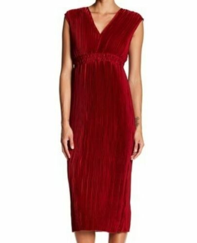 Juliet Couture Red Pleated Empire Waist 