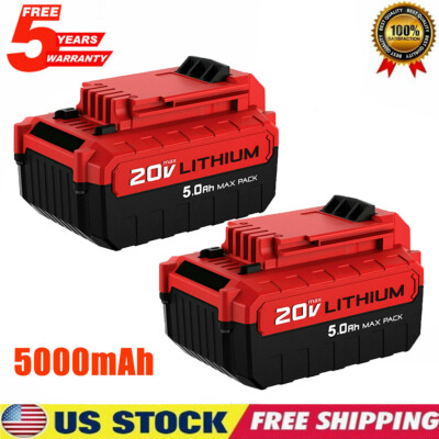 2X For PORTER CABLE 20V MAX Lithium 5.0 Ah Battery 2 Pack PCC685LP PCC700 PCC640