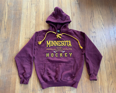 Minnesota Golden Gophers Hockey Signature Concepts Embroidered Hoodie Mens  S EUC