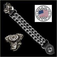 V TWIN MOTOR VEST EXTENDER USA MADE leathers biker motorcycle gremlin bells usa