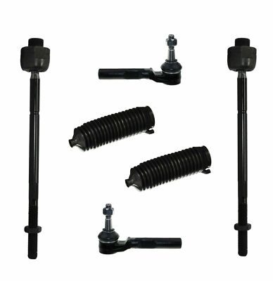6Pc Front Tie Rod Kit for Silverado Sierra 1500 RWD Rack and Pinion Steering