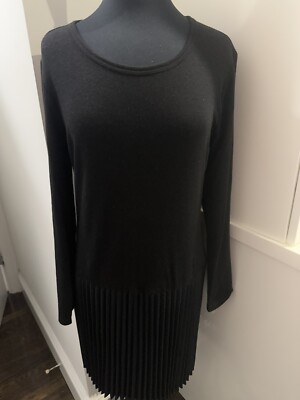 New With Tags Beautiful DKNY dress long sleeve black wool