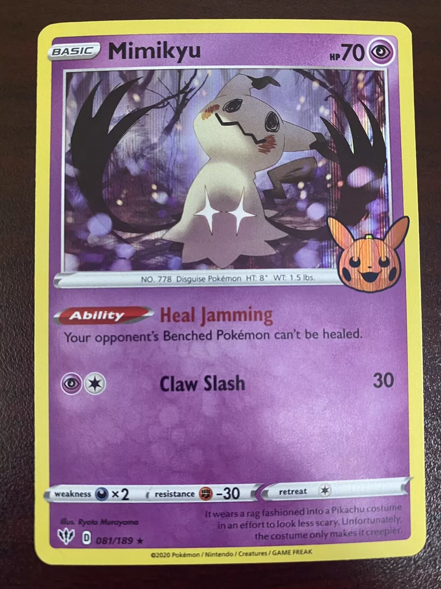 Pokemon Card Mimikyu 081/189 Holo Rare Trick Or Trade Halloween