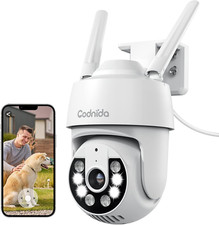 Codnida 2K Security Camera Outdoor, 360? PTZ Wifi Camera, CCTV Camera with 24/7