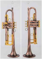 Hot Sell LT180S-43 Bb Small Trumpet Golden Key Music Instruments with case