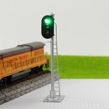 2pcs Modèles Train 1:43 Signaux 3 Feux Bloc Signal Vert-Jaune-Rouge LED 12V Kit
