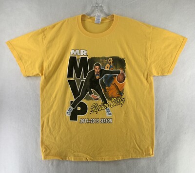 Stephen Curry MVP Blue 100% cotton Short Sleeve Pullover T-Shirt