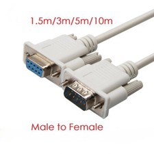 DB9 Serial Cable 9 Pin RS232 Male to Female PC Converter Extension Cable