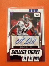 2021 Panini Contenders Draft Picks College Campus Ticket /99 DJ Daniel #219 Auto