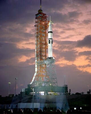 APOLLO SOYUZ SATURN 1B ON PAD Space Rocket Ship Test Poster Photo 13x19