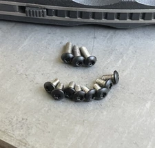 Flat Black Stainless Screws For Benchmade Mini Barrage 585 Nylon Handle Knife