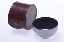 ✅ CENEI 27MM GENUINE LENS HOOD SUN SHADE PUSH ON METAL W/ LEATHER CASE  91-1