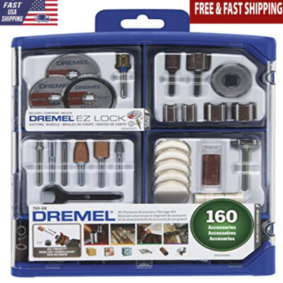 160pc EZ Lock Rotary Tool Accessory Kit Cutting Grinding Polishing DIY Projects