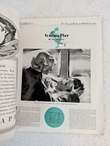 Vintage COLLIER'S National Weekly October 10, 1936 Alan Foster Cover Art - Picture 4 of 4