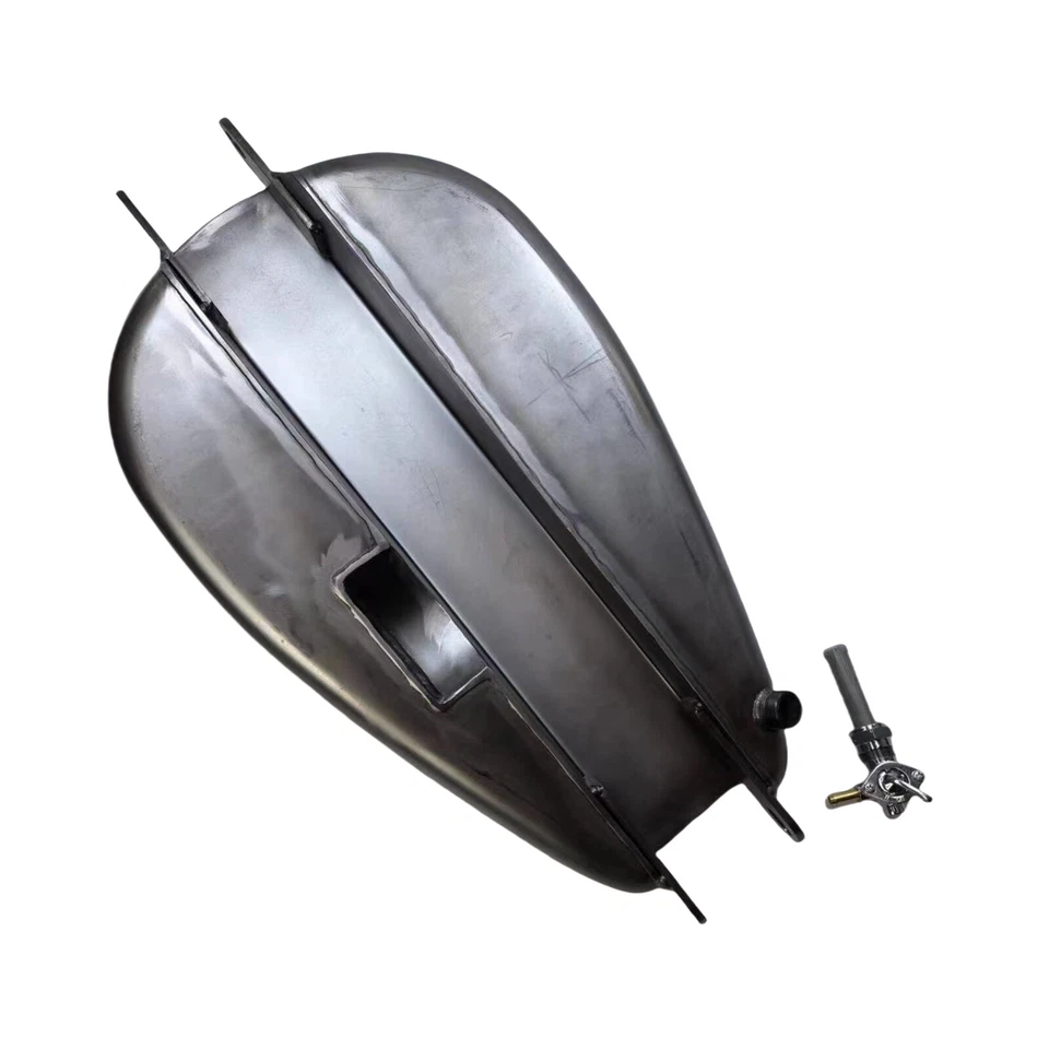 Tanque de combustible de gasolina plateado con tapa de aceite para Harley Davidson Dyna 1995-05 96 14L Foto 4 de 4