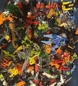 Lego 100 Random Bionicle Technic and/or Hero Factory Pieces Parts Bulk With Mask