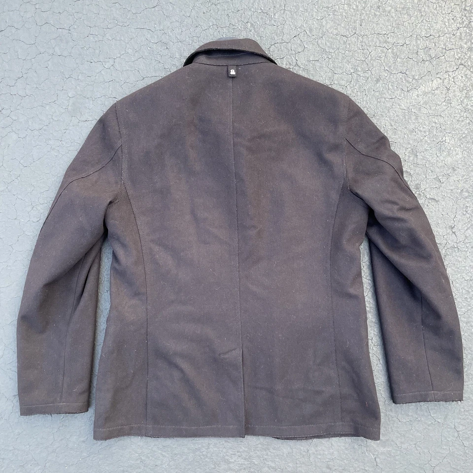 Abrigo Allegri Milano Doble Capa Techno Lana Alpaca Negro Sobreabrigo Hombres EU 52/L Foto 2 de 4