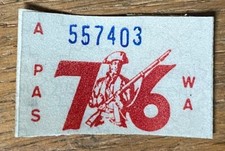 1976 "used"  Passenger car Washington State Vinyl year tab