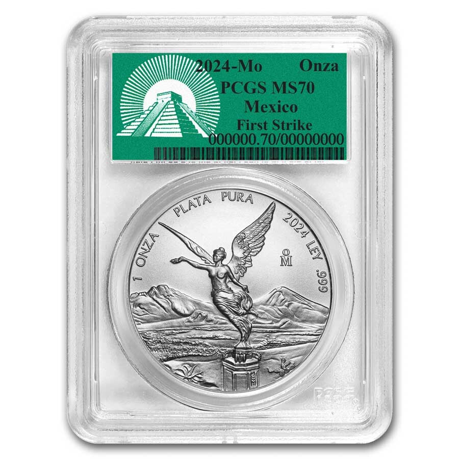 2024 Mexico 1 oz Silver Libertad MS-70 PCGS (FS, Green Label