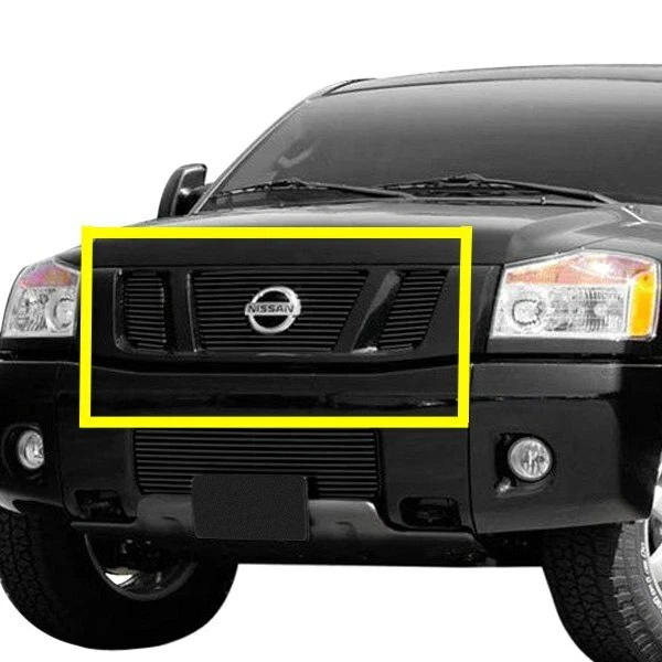 CW NEGRO Billet REJILLA PRINCIPAL 3 piezas OE EMBLEMA MUESTRA para Nissan TITAN 2008-2014 Foto 2 de 3