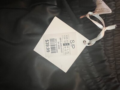 ソフト+a brand new NWT black jogger faux leather pants small revamped
